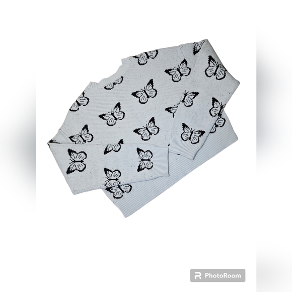 LA Hearts Butterfly Crop Sweater Sz XS - Picture 4 of 5